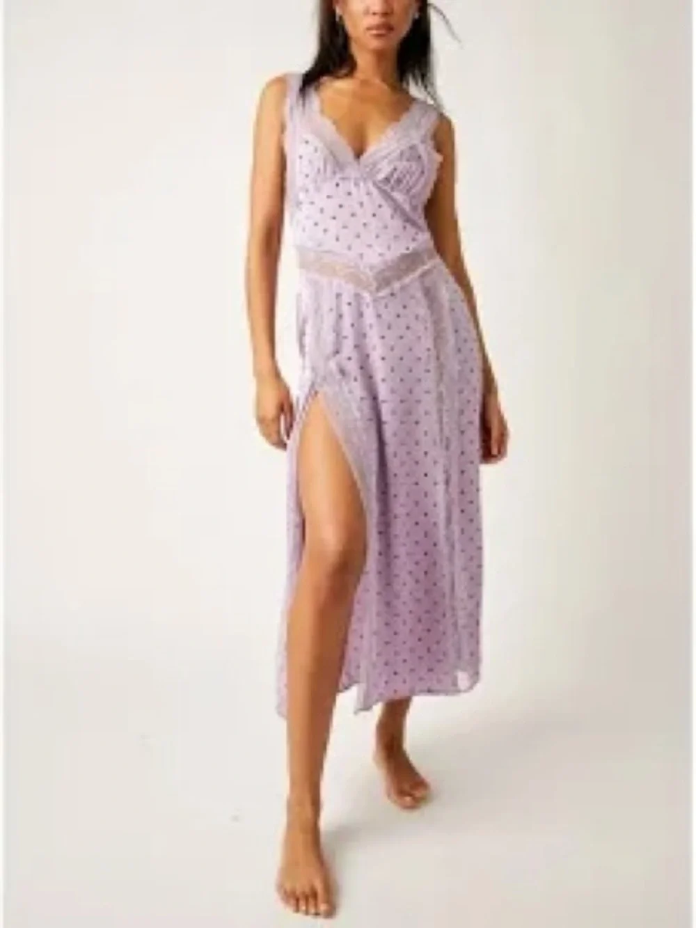 Free People Bad For You Printed Slip Dress